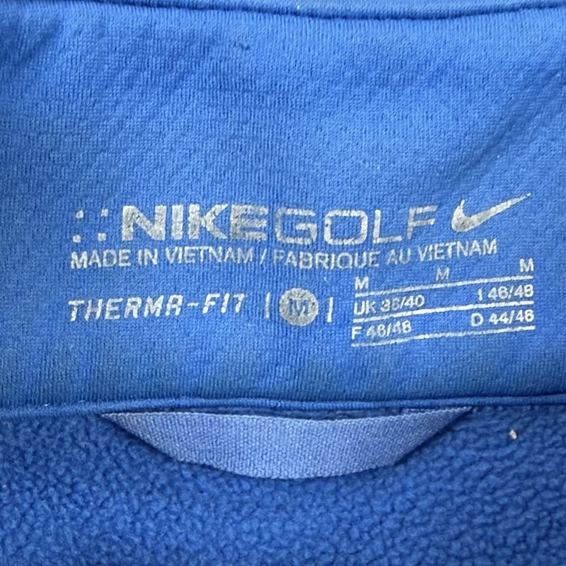Nike Golf 1/4 Zip Pullover Mens Medium Blue Therm-Fit Long Sleeve Athleisure Gym gallery