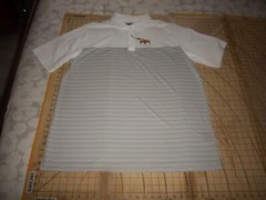 MENS 2XLARGE WHITE/GRAY PEBBLE BEACH POLO SHIRT – NWT