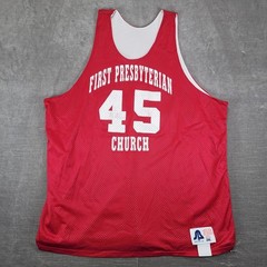 Sports Belle Mens 2XL First Presbyterian Church Mesh Basketball Jersey Vtg USA