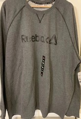 New Reebok Men’s Sz XXXL Cruise Control Crew Sweatshirt Gray NWT