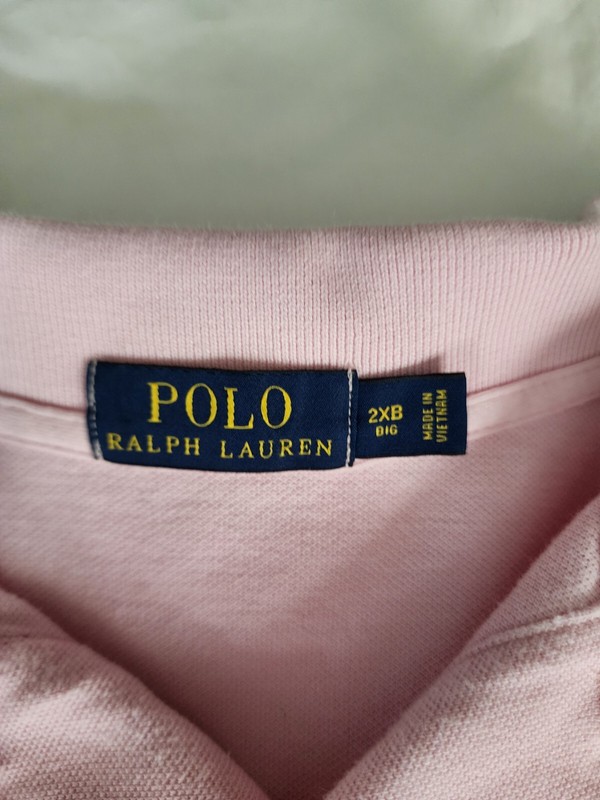 🔥 Polo Ralph Lauren Golf Polo Shirt Pink Cotton Size 2XB BIG Adult Mens 🔥 gallery