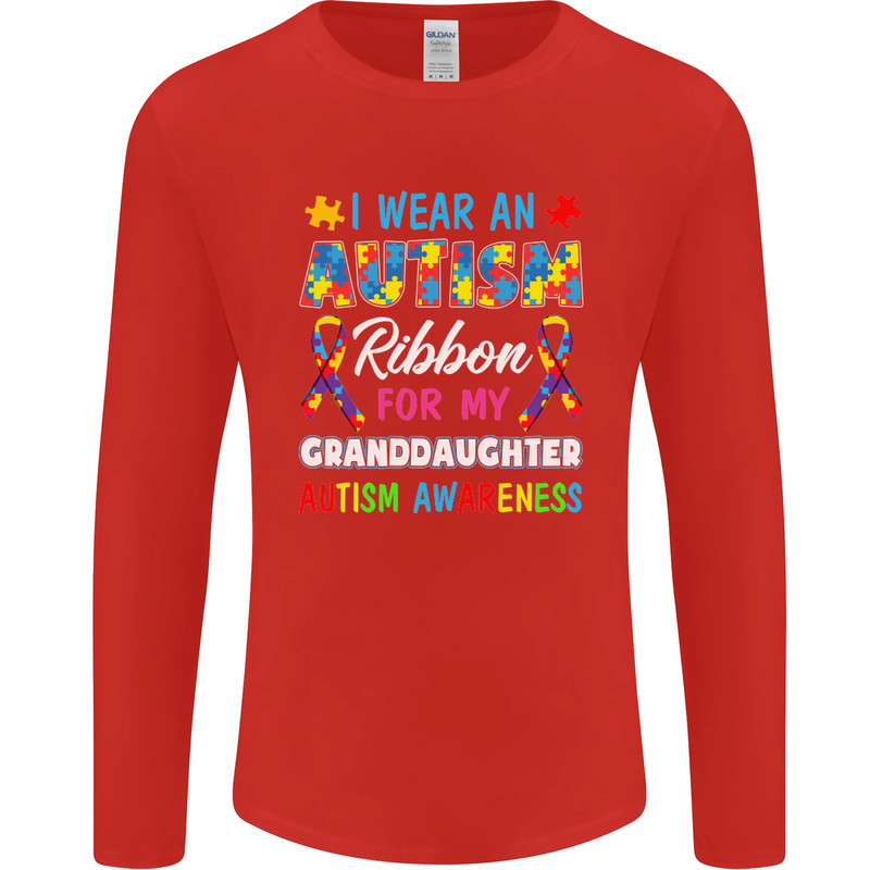 Autism Ribbon For My Granddaughter Autistic Mens Long Sleeve T-Shirt gallery