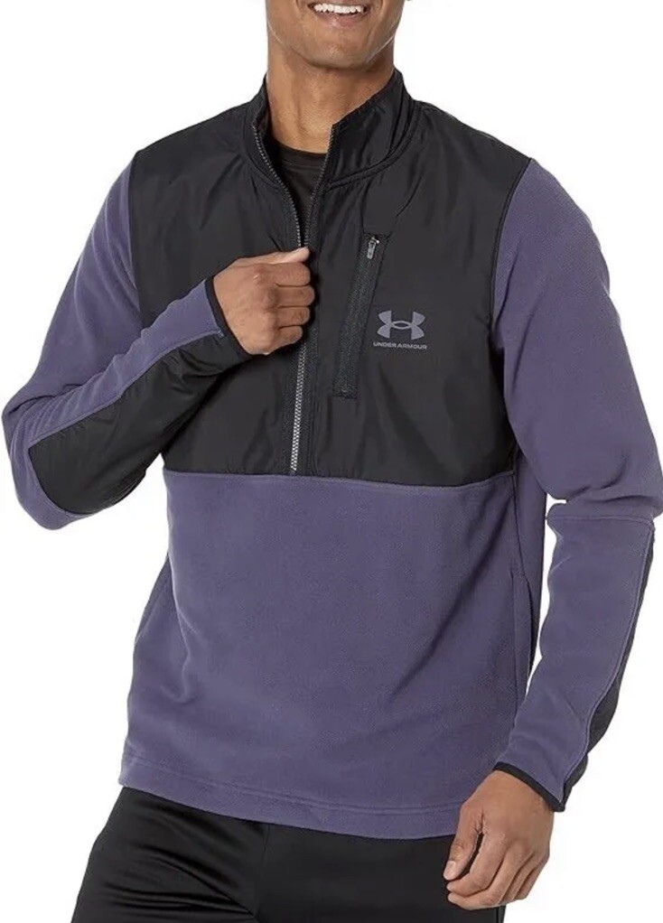 UNDER ARMOUR Mens ColdGear Infrared ½ Zip Pullover | Navy Blue | 1366196 Sz XL gallery
