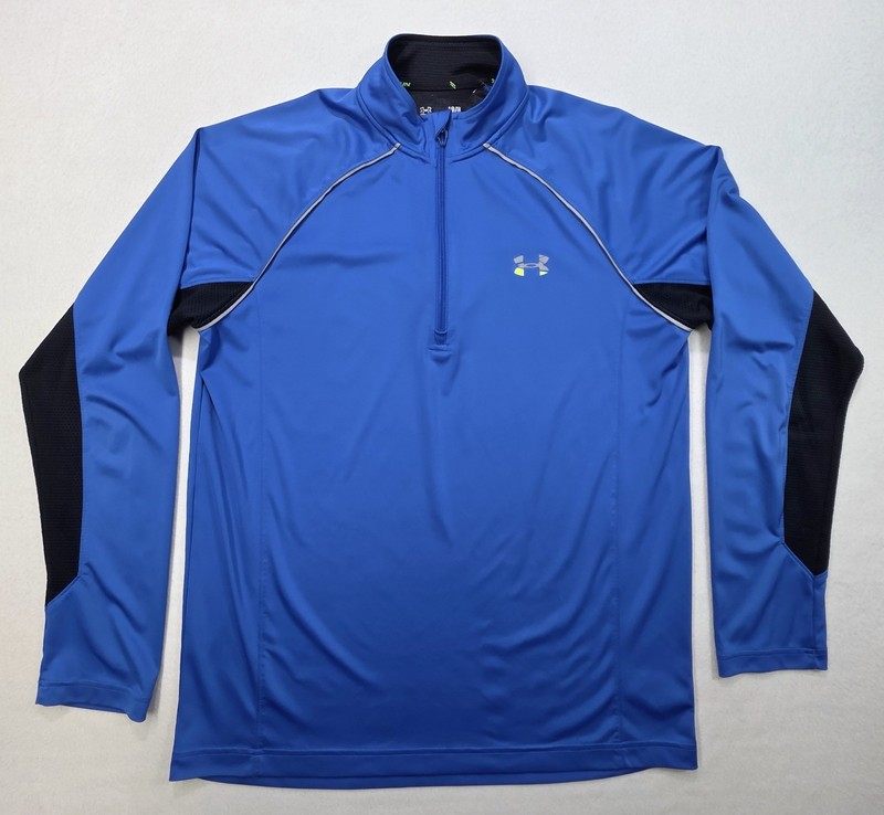 Actual Under Armour Run Pullover Mens L Reflective Mesh Vented Jogging Jacket gallery
