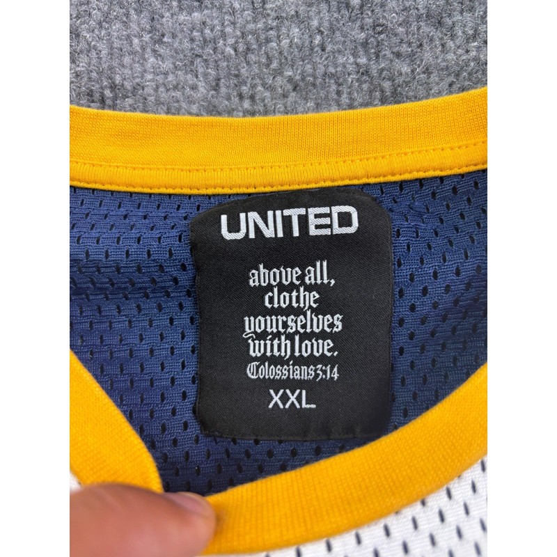 United Hillsong Mesh Jersey Mens XXL Multicolor Colorblock Long Sleeve Graphic gallery