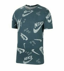 Nike Sportswear Men’s Slate Blue/White Printed T-Shirt (CU9083-058) S/M/L/XL/XXL