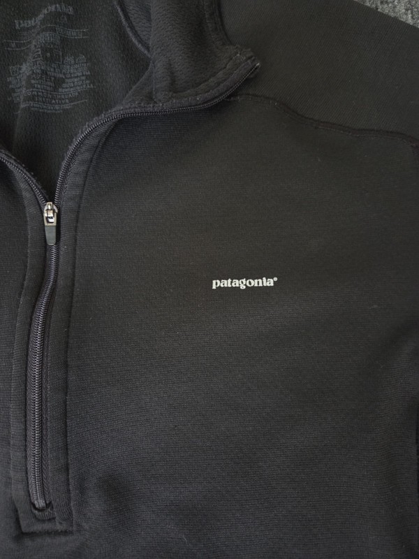 Patagonia Pullover Mens M Black Capilene 2 Lightweight 1/2 Zip Baselayer Top gallery