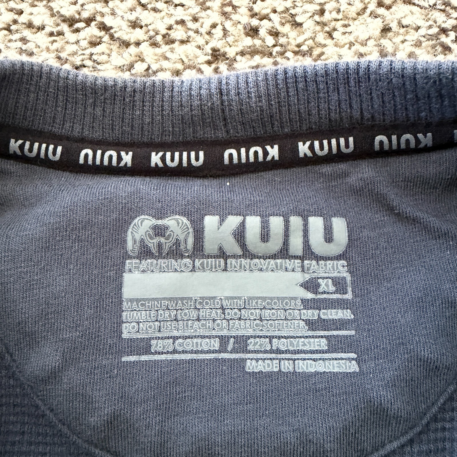 KUIU Waffle Knit Thermal Long Sleeve Shirt Men's XL Navy Blue Hunting Base Layer gallery