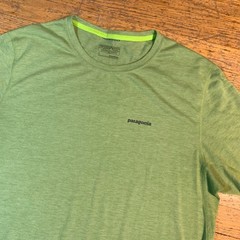 Patagonia Shirt Mens L Nine Trails Lightweight Hiking Base Layer Green Camping