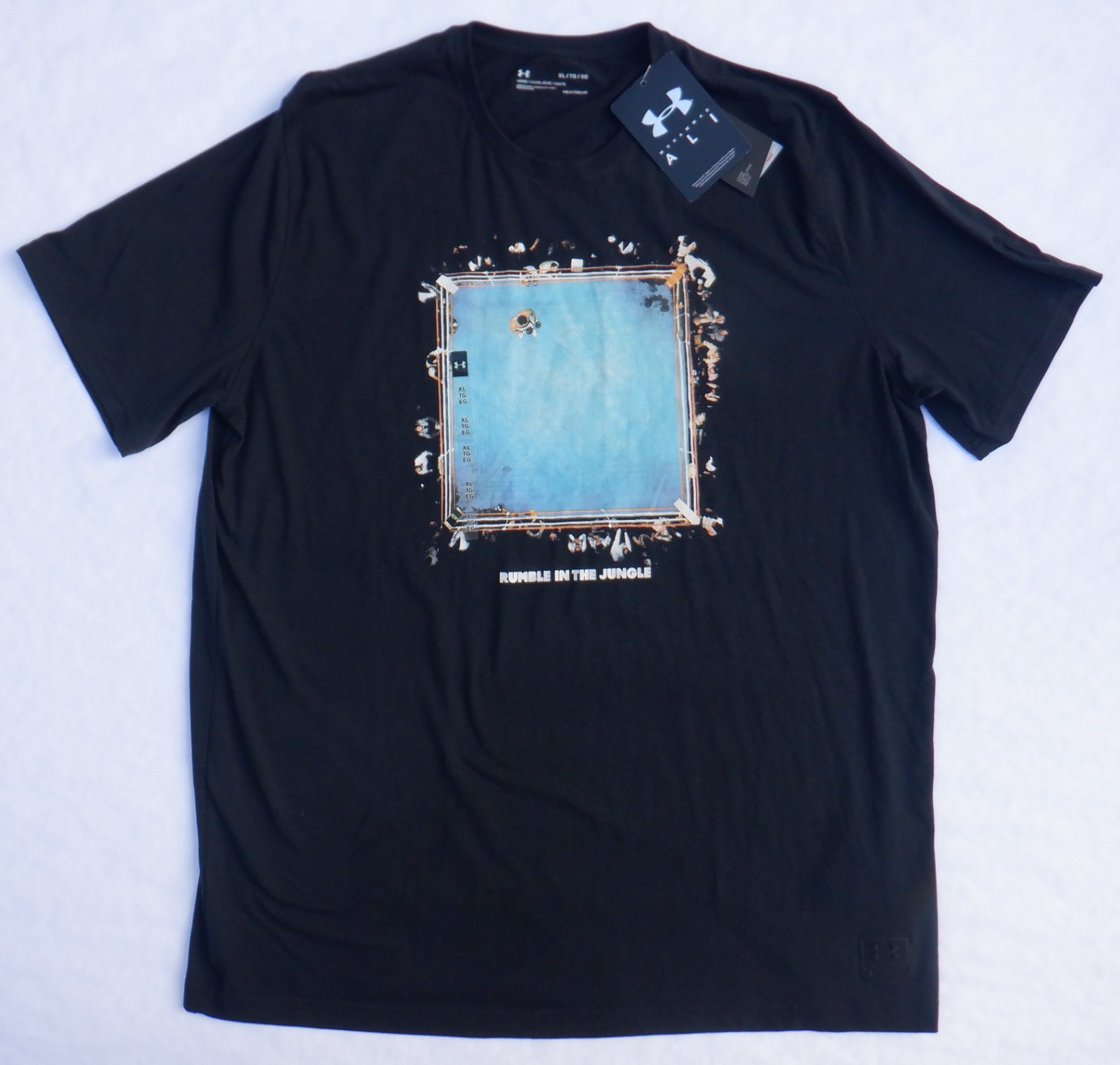 Under Armour Men's L XL Muhammad Ali Rumble In The Jungle Boxing Black Shirt gallery