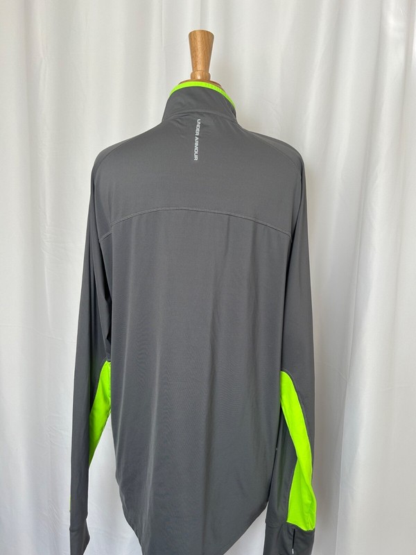 UNDER ARMOUR ALL SEASON GEAR MENS 1/4 ZIP GRAY GREEN SHIRT - XL gallery