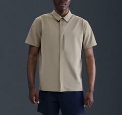 Nike 24.7 PerfectStretch Mens Dri-FIT SS Snap-Down Top 4XL-Tall Khaki HQ6958-253