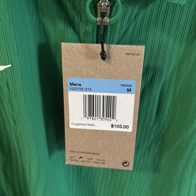 Nike Court Dri-FIT ADV Slam Tennis Polo Shirt Green Mens Size Medium HQ0792-310 gallery