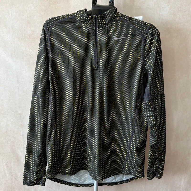 Nike Dri-FIT Racer Half-Zip Running Training Shirt Geometric Design Men's Large gallery