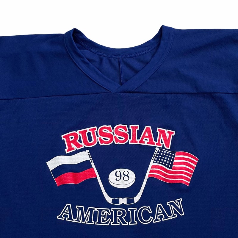 Vintage 1998 CCM Russian American Hockey jersey size Large 90's gallery