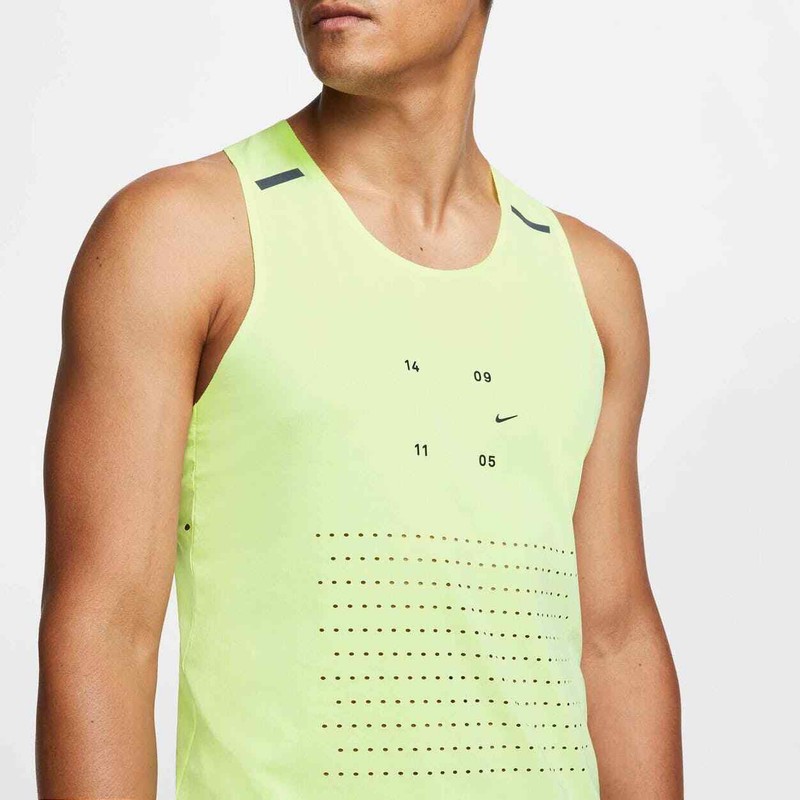 Nike Tech Pack Running Tank Gilet Singlet Barley Volt Slim Fit Large gallery
