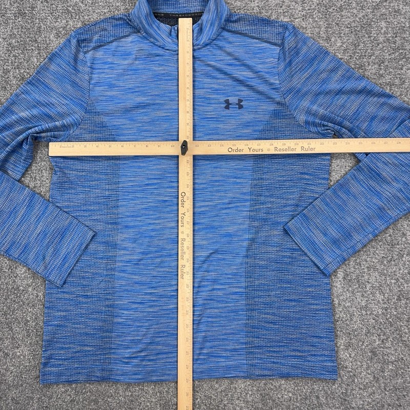 Under Armour Threadborne Pullover Mens XL Blue 1/4 Zip Long Sleeve HeatGear Top gallery