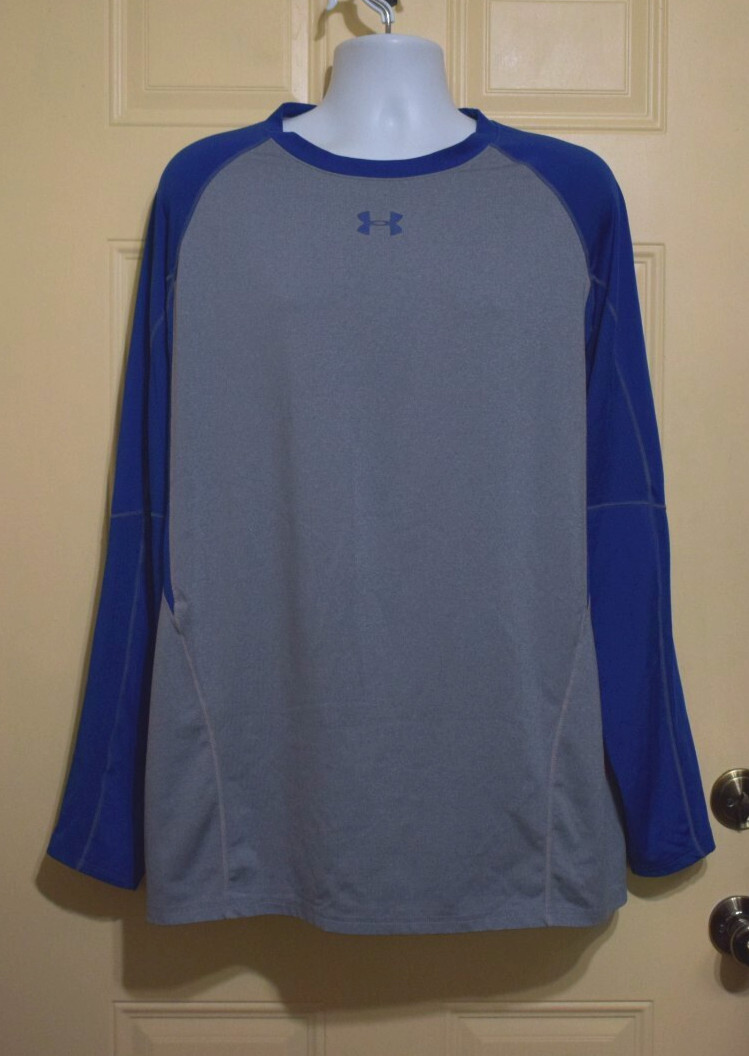Under Armour Athletic Long Sleeve Tee Men's Sz 2XL Tall Blue Gray gallery