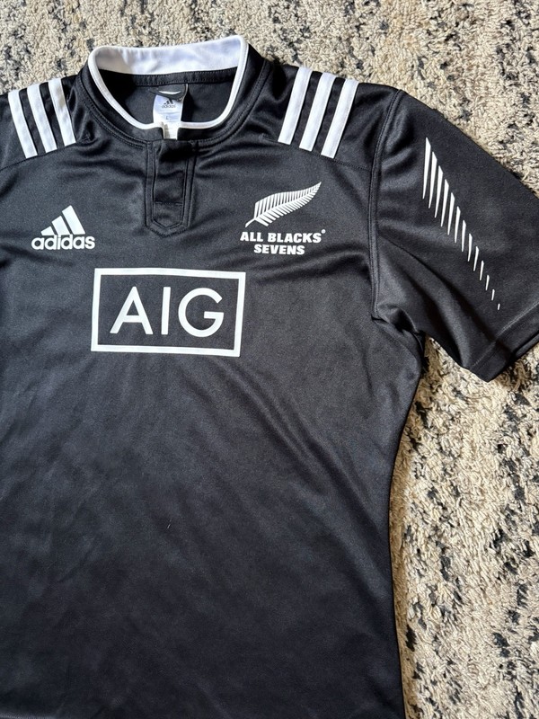 Adidas New Zealand All Blacks Rugby Jersey Kit Black Men's Size Large 2015 gallery