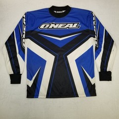 O’Neal Racing Blue Black White Long Sleeve Motocross Jersey Shirt Men’s Small