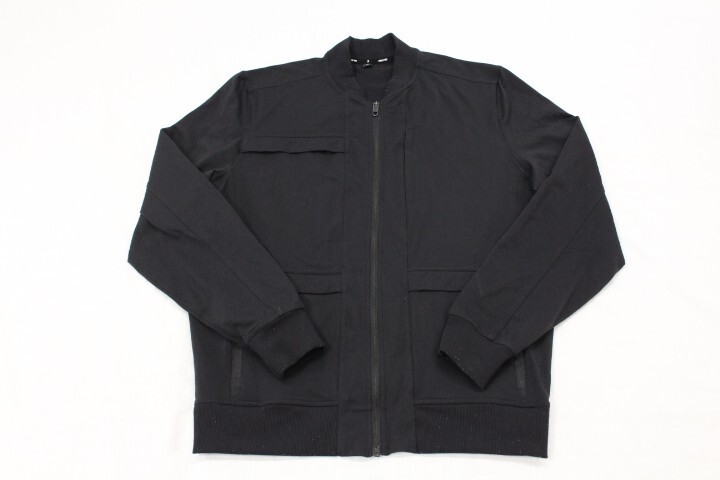 Public Rec Men's Large Crosstown Bomber Jacket Stretch Full Zip Pockets Black gallery