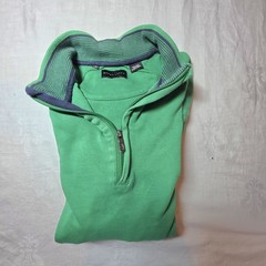 Bobby Jones 1/4 Zip Pullover Long Sleeve Green Men’s 100% Pima Cotton Shirt