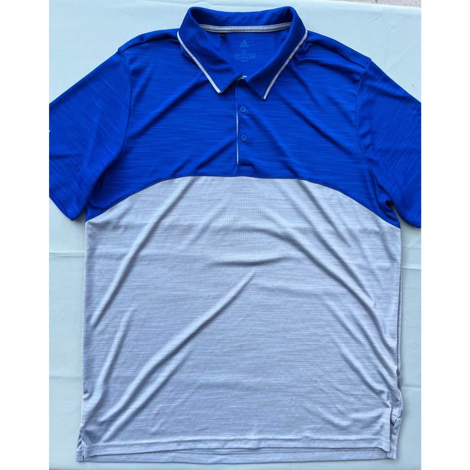 Adidas Blue and Gray Heathered Golf / Athletic Polo: Size Men's XL gallery