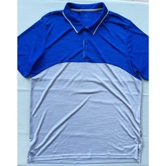 Adidas Blue and Gray Heathered Golf / Athletic Polo: Size Men’s XL