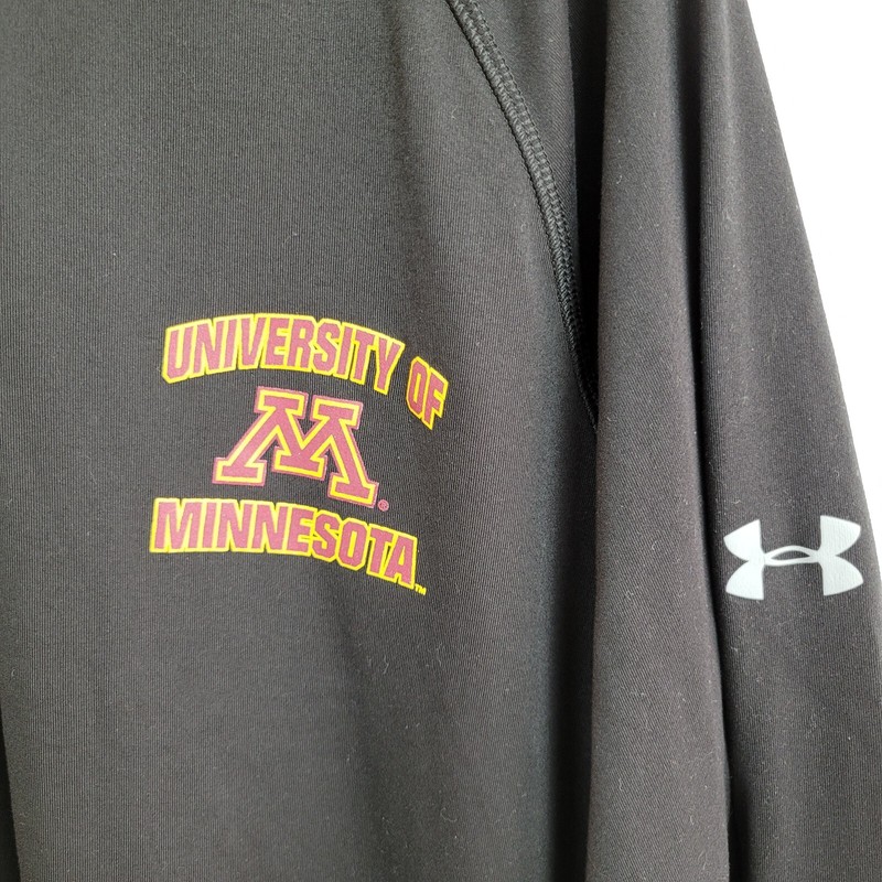 Under Armour XL Black Loose Heat Gear Pullover University Minnesota 1/4 Zip Mens gallery