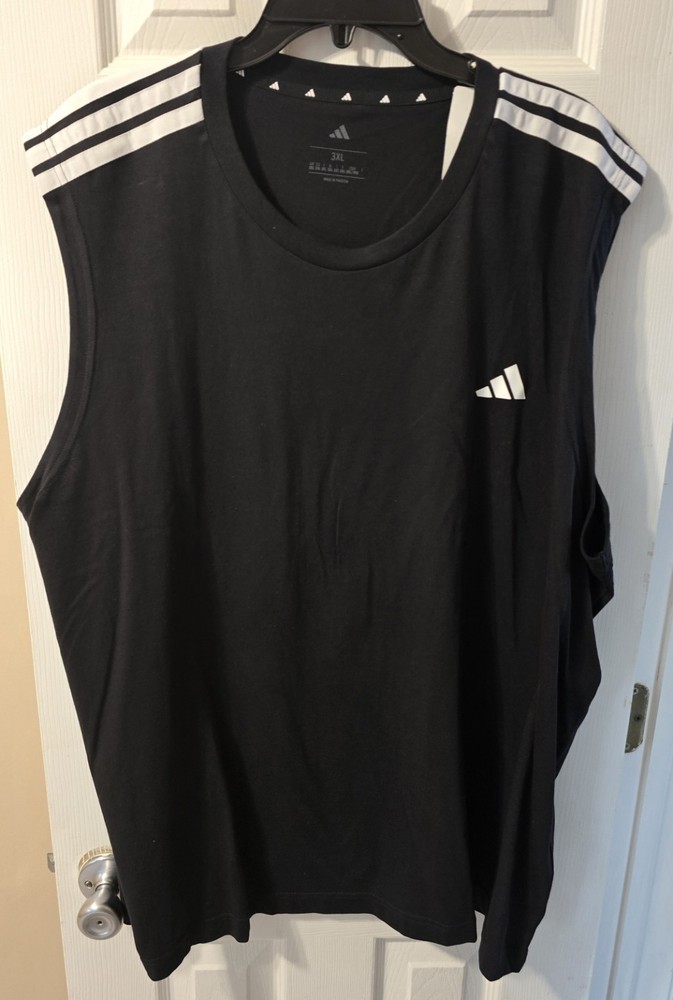 Adidas 3S CO SL Black & White Sports Training Tank Top KS7815 Basketball 3XL NEW