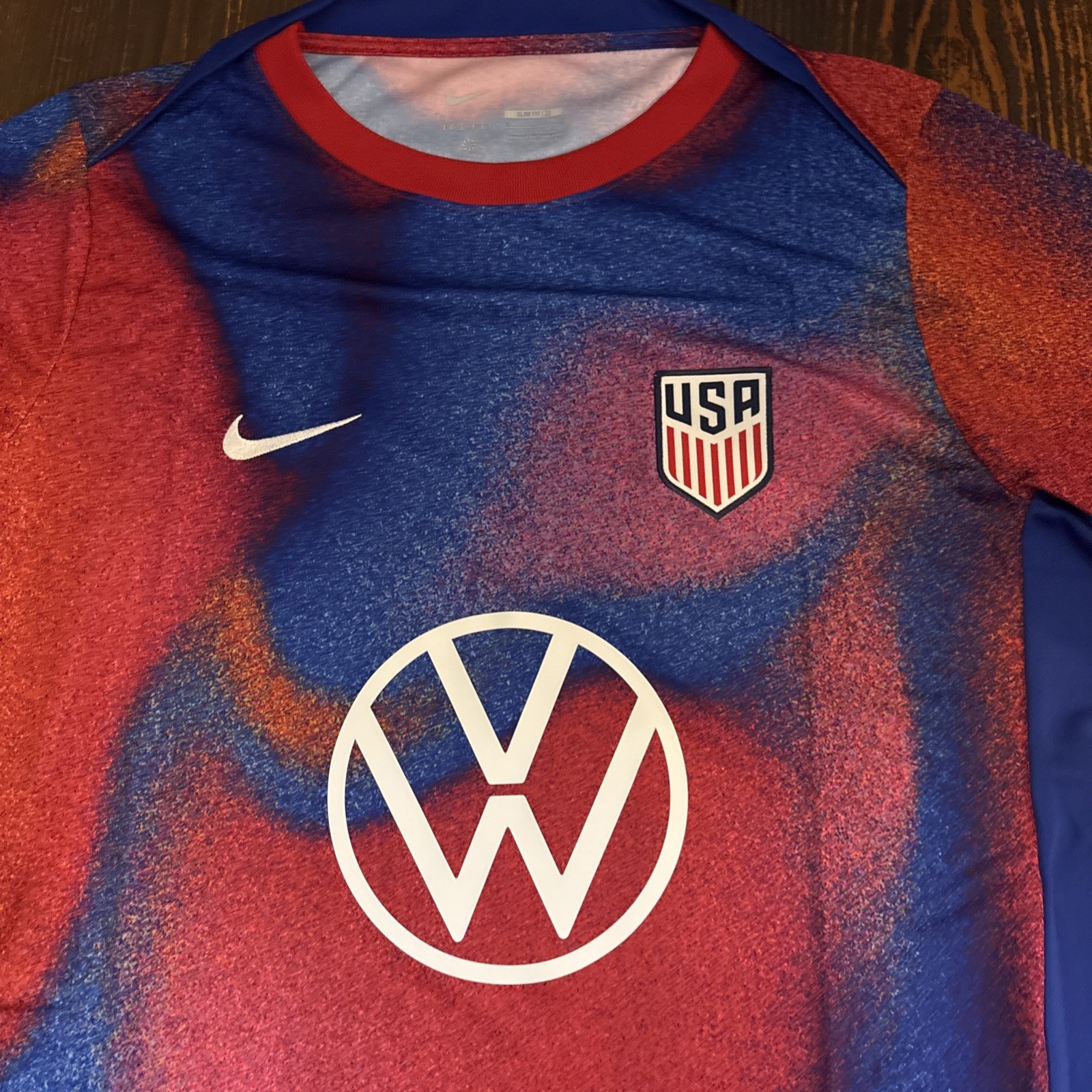 Nike USMNT Academy Pro Pre-Match Short Sleeve Team USA FJ2734-101 Size Large gallery