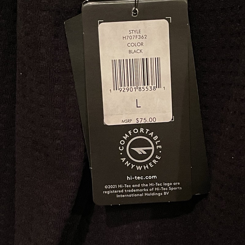 HI-TEC Men's 1/4 Zip Performance Pullover Black- Easy Care- H707F362 Style gallery