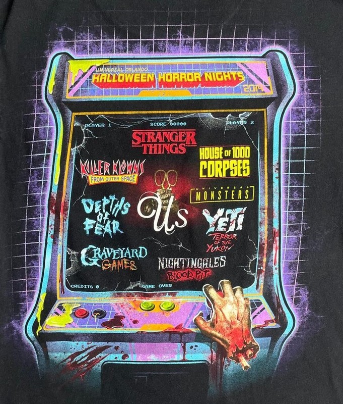 Universal Studios Halloween Horror Night Crew Neck Black SS T-Shirt Men's Sz S gallery