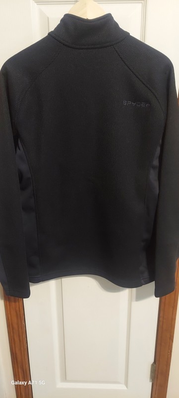 Spyder Outbound Black Core Sweater Size M Men's 1/4 Zip Pullover Waffle Pockets gallery