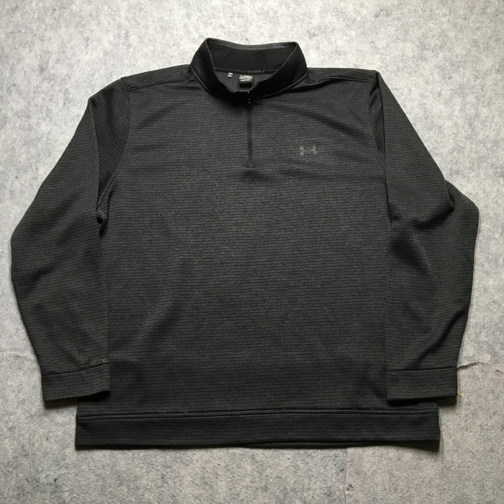 Under Armour Golf Pullover Mens 3XL Gray Storm 1/4 Zip Water Resistant Top
