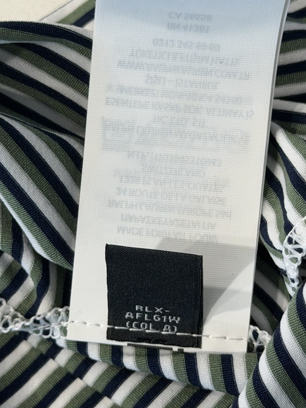 RLX Ralph Lauren Blue/White Stripe Short Sleeve Polo Shirt Men's Size Large NWT gallery