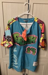 NWT Headgear Classic Fresh Prince Will Smith Button Up Jersey Short Sleeve L