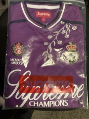 Supreme Purple Floral Soccer Jersey Size Large FW25 In Hand