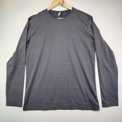 Alphalete TShirt Mens Large Performance Fit Stretch Workout Gym Training Gray