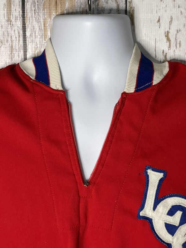 VINTAGE SPEEDLINE ATHLETIC WEAR JERSEY 1/4 ZIP Red White & Blue LCC Patch gallery