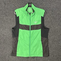 Brooks Shelter Technology Running Vest Mens L Green Full Zip Reflective Vented