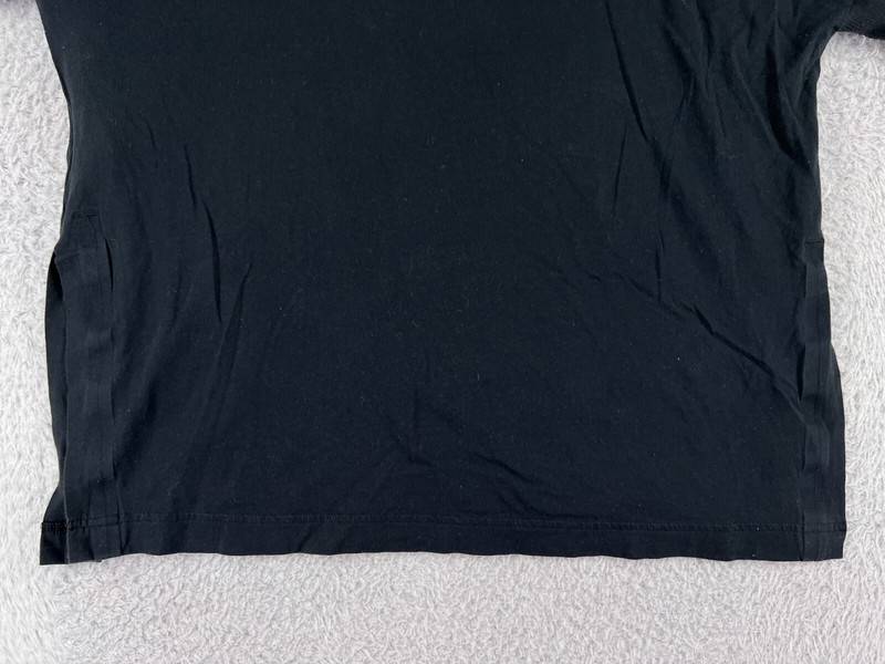 Adidas Shirt Mens Large Black Short Sleeve Open Sides Cuffed Sleeves Cotton gallery