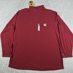 Carhartt Force Relaxed Fit Midweight Long Sleeve 1/4 Zip Shirt Men’s 2XL Red NWT