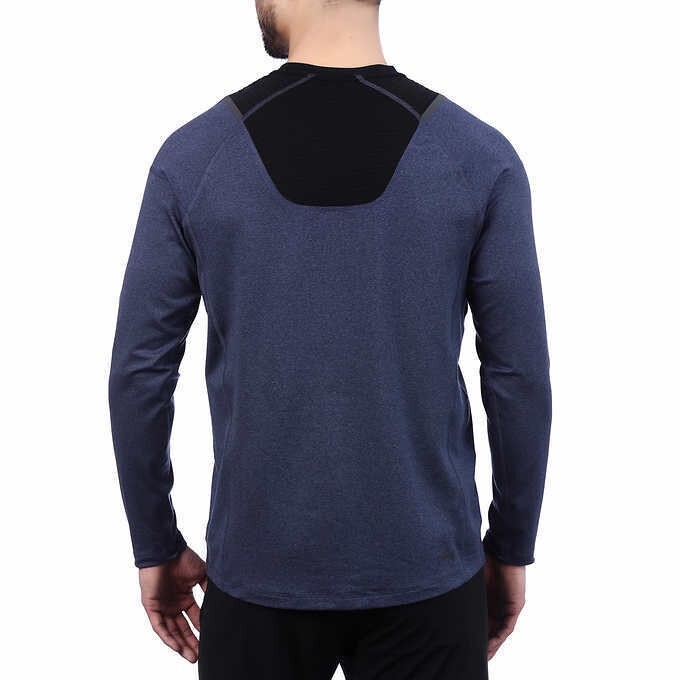 Spyder Men's Active Long Sleeve Shirt, Dust Navy Heather, S gallery
