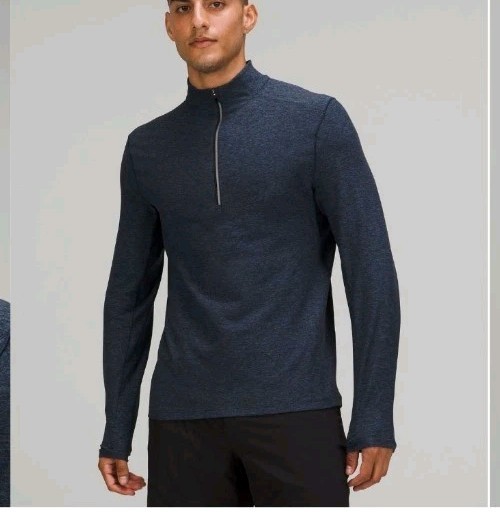 Lululemon Surge Warm Reflective 1/2 Zip Size L Blue gallery