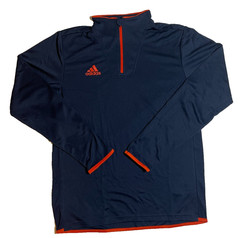 Adidas TMLCNC LS KN1/4 Quarter-Zip Top Men’s Size M Navy/Orange CY9012 Training