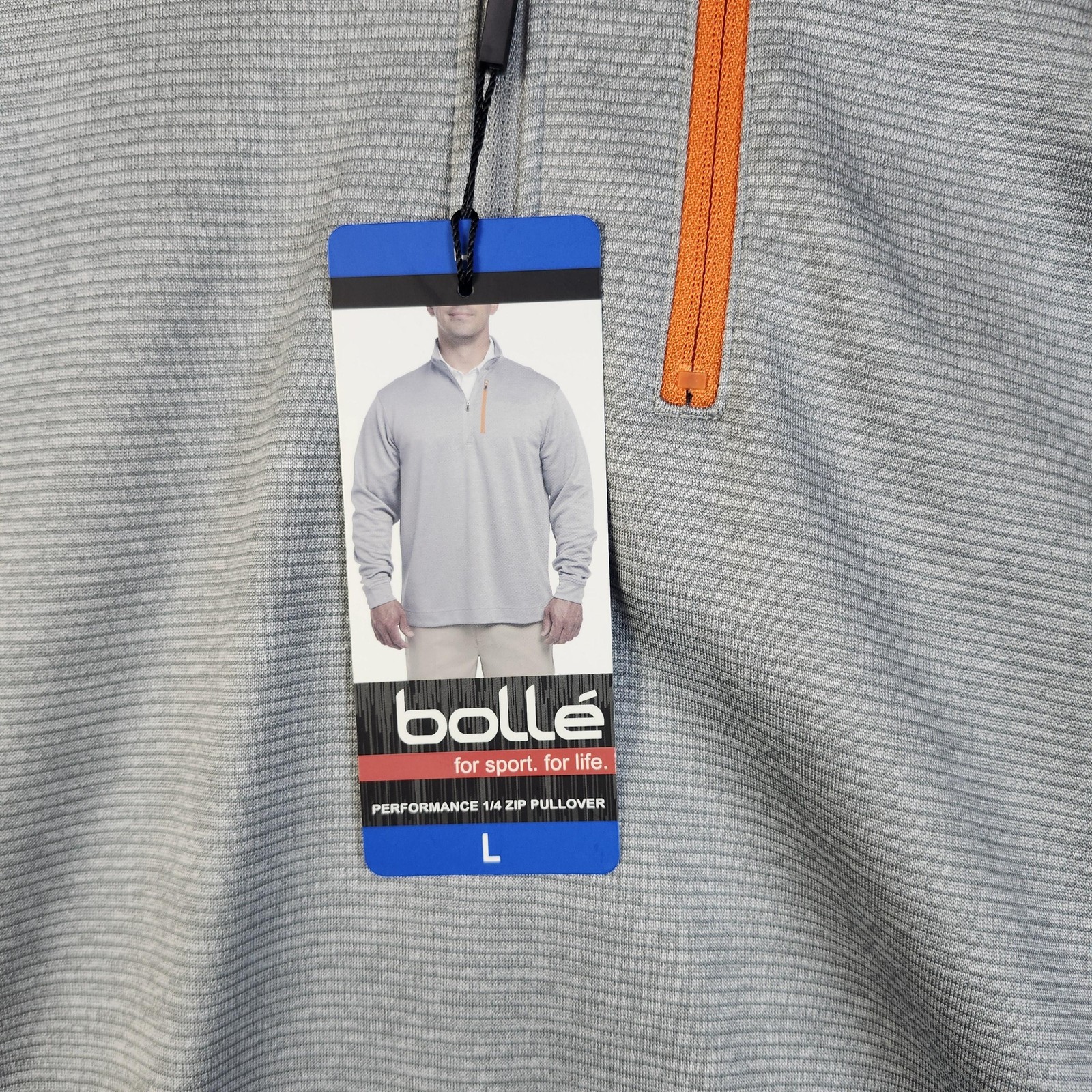 Bolle Pullover Mens Large Gray Performance 1/4 Zip Golf Athletic Shirt gallery