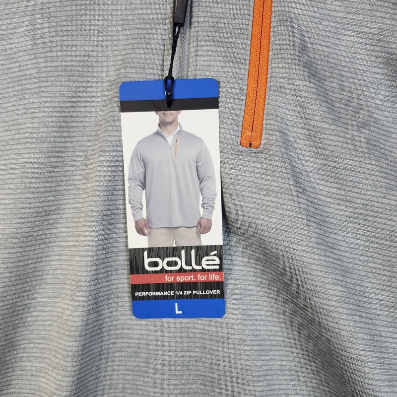 Bolle Pullover Mens Large Gray Performance 1/4 Zip Golf Athletic Shirt gallery