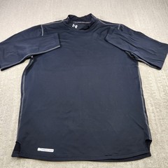 Under Armour Baselayer Mock 2.0 Shirt Men 2XL Compression Black Cold Gear