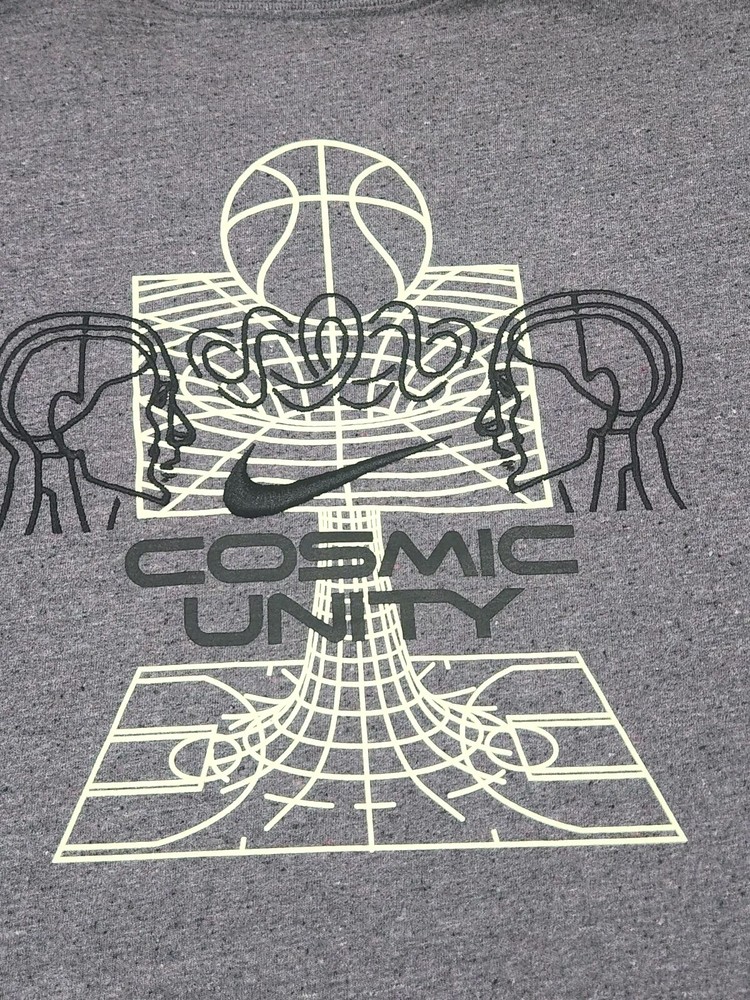 Nike Cosmic Unity T-Shirt Mens Sz 2XL Gray Basketball Graphic Rare